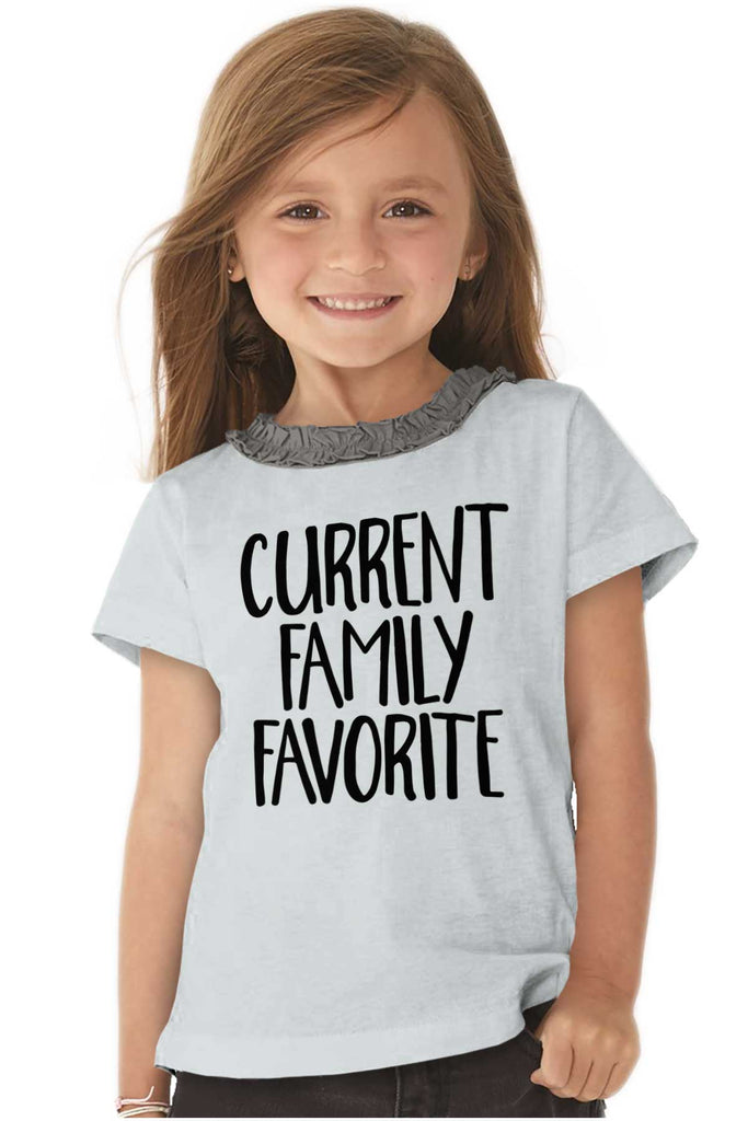 Family Favorite Toddler Ruffled Trim T-Shirt-Direct To Garment Print-Brisco Baby