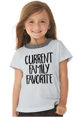Family Favorite Toddler Ruffled Trim T-Shirt-Direct To Garment Print-Brisco Baby