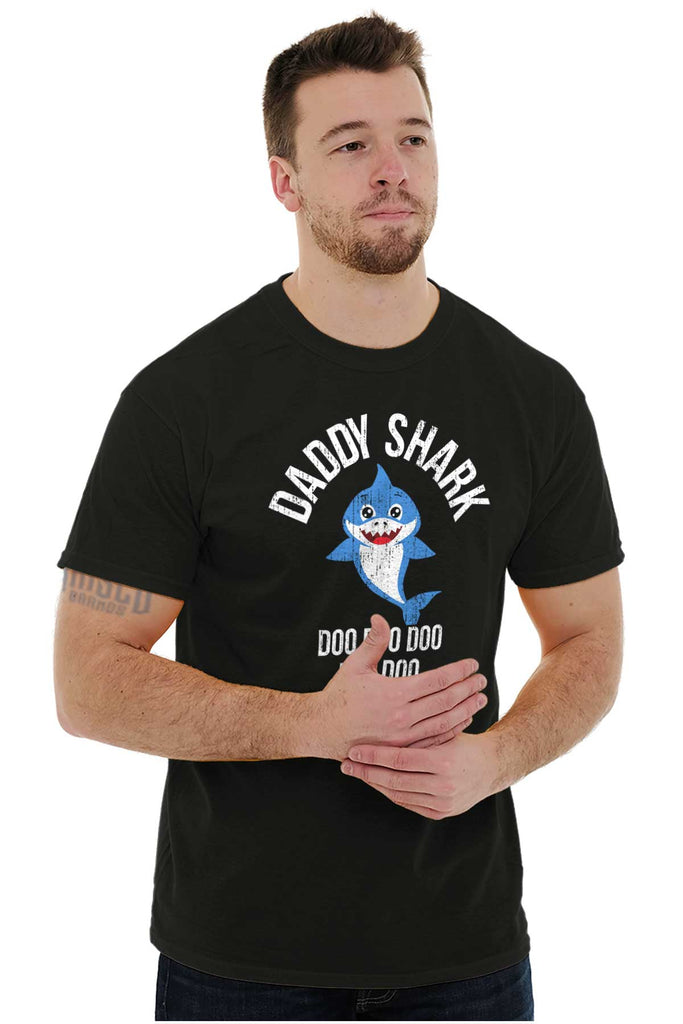 Cartoon Daddy Shark T Shirt-Direct To Garment Print-Brisco Baby