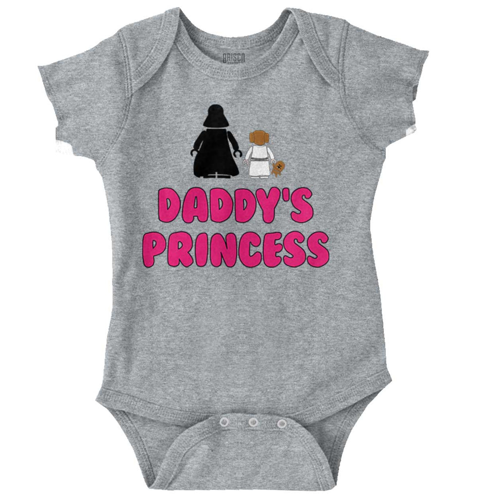 Daddy's Princess Romper Bodysuit-Direct To Garment Print-Brisco Baby