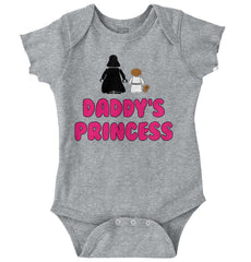 Daddy's Princess Romper Bodysuit-Direct To Garment Print-Brisco Baby
