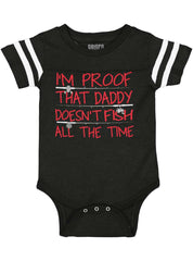 Fish All The Time Football Romper Bodysuit-Direct To Garment Print-Brisco Baby