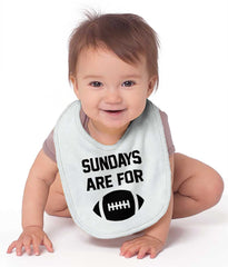 Sundays for Football Infant Baby Bib-Direct To Garment Print-Brisco Baby