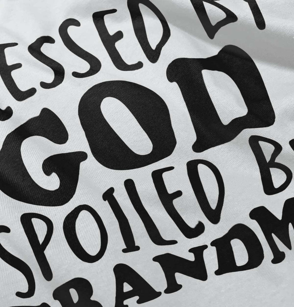 Blessed By God Spoiled By Grandma Infant Baby Bib-Direct To Garment Print-Brisco Baby