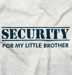 Security For My Little Brother Infant Baby Bib-Direct To Garment Print-Brisco Baby
