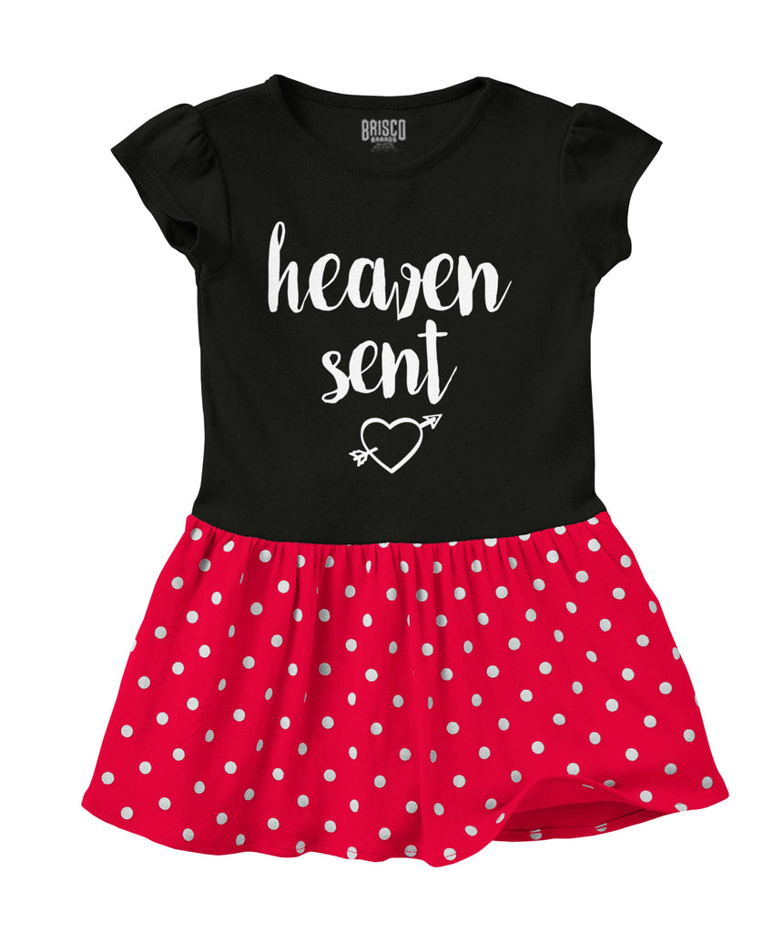 Heaven Sent Baby Polka Dot Skirt Dress-Direct To Garment Print-Brisco Baby