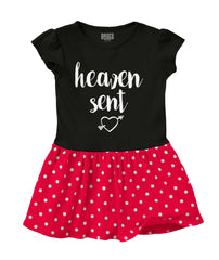 Heaven Sent Baby Polka Dot Skirt Dress-Direct To Garment Print-Brisco Baby