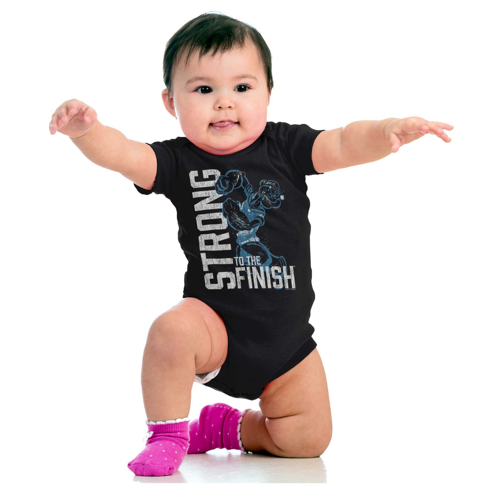 Popeye Muscles Romper Bodysuit-Direct To Garment Print-Brisco Baby