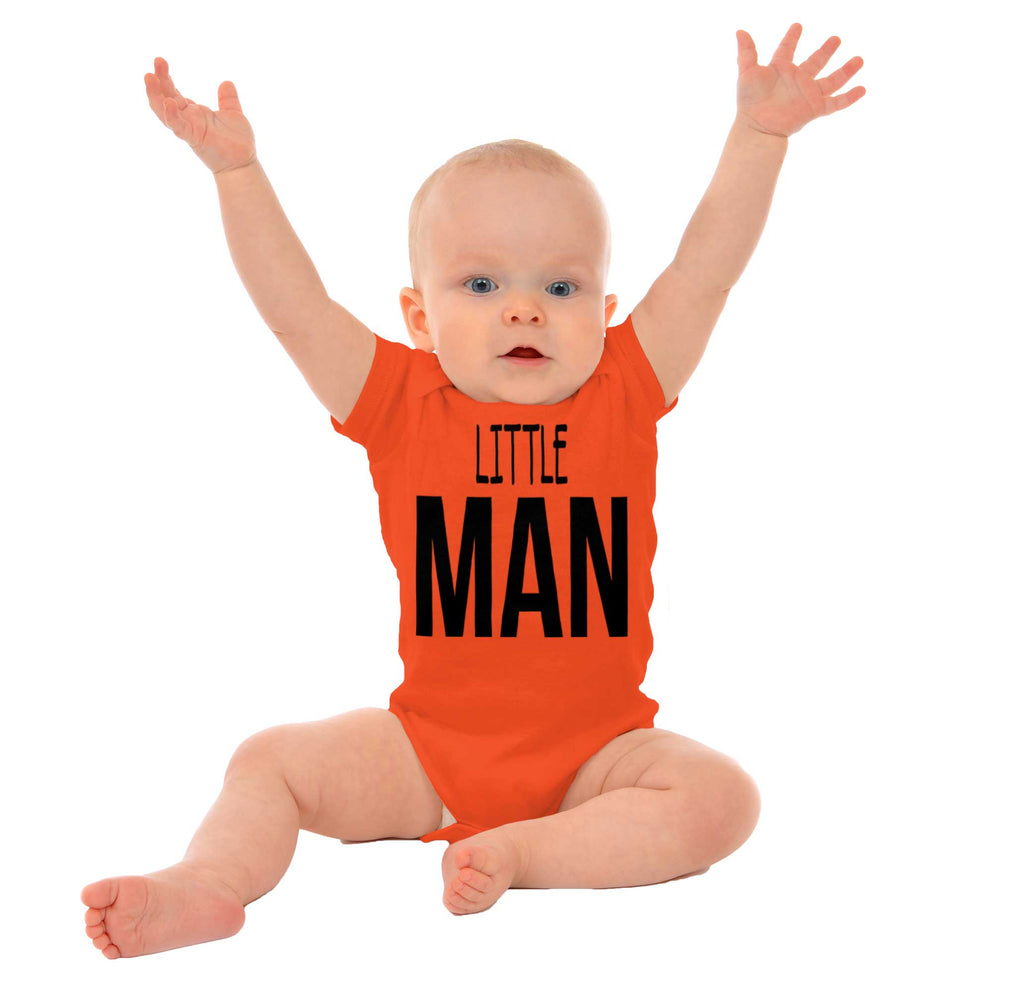 Little Man Romper Bodysuit-Direct To Garment Print-Brisco Baby