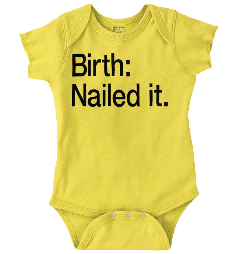 Nailed It Romper Bodysuit-Direct To Garment Print-Brisco Baby