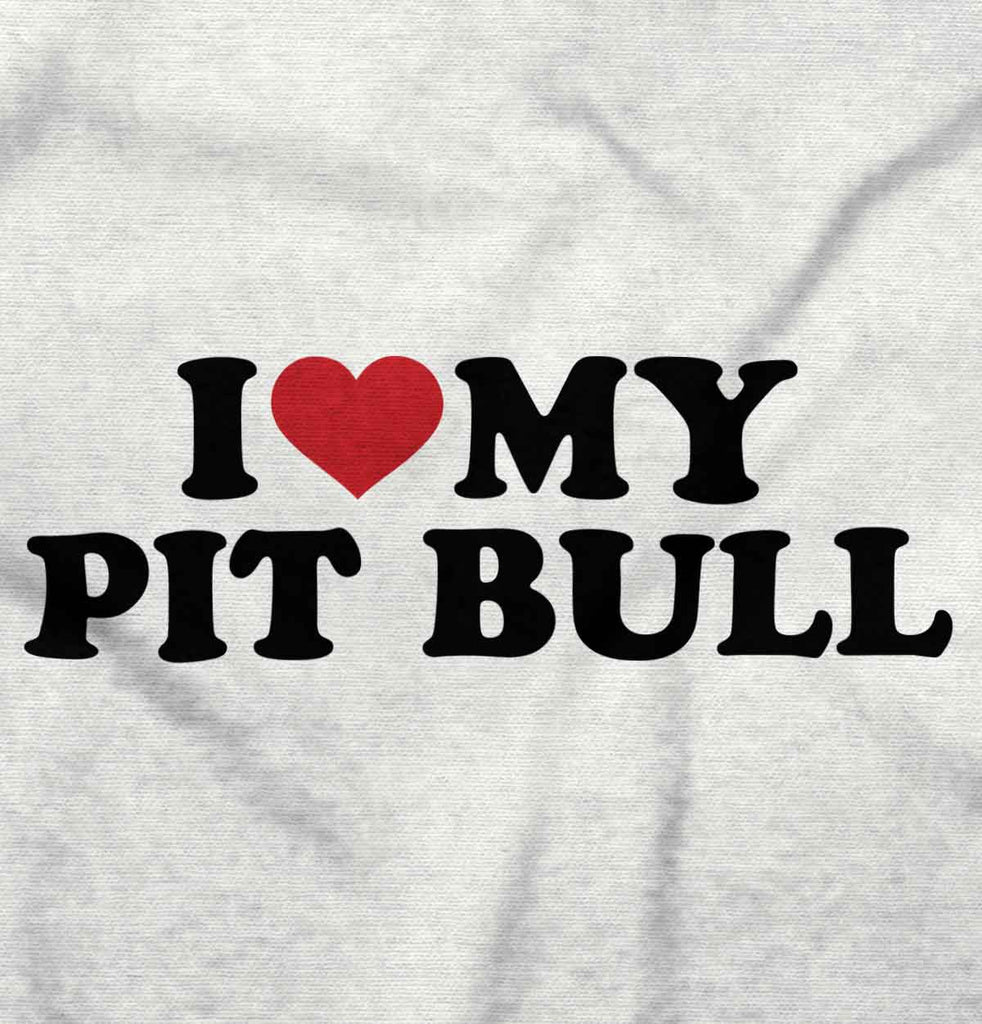 I Love My Pit Bull Romper Bodysuit-Direct To Garment Print-Brisco Baby