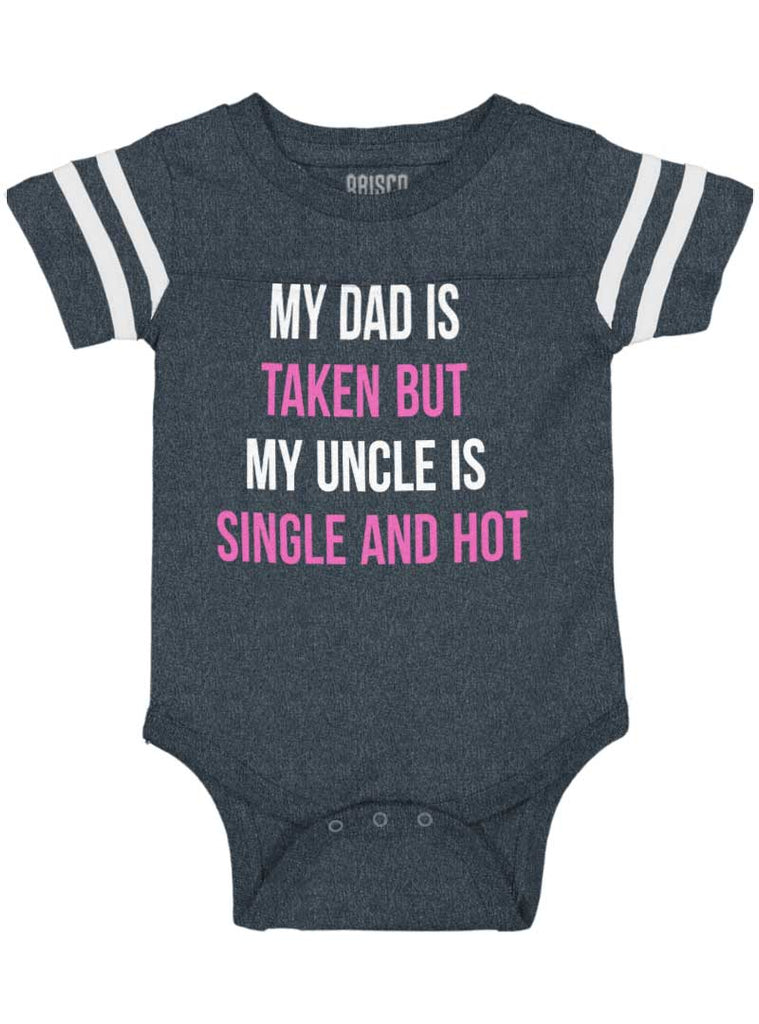 Dad Taken Uncle Sing Football Romper Bodysuit-Direct To Garment Print-Brisco Baby