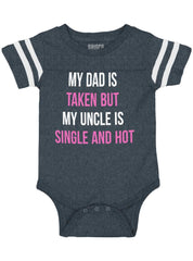 Dad Taken Uncle Sing Football Romper Bodysuit-Direct To Garment Print-Brisco Baby