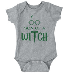 Son Of A Witch Romper Bodysuit-Direct To Garment Print-Brisco Baby