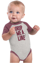Drop Me A Line Raglan Bodysuit-Direct To Garment Print-Brisco Baby