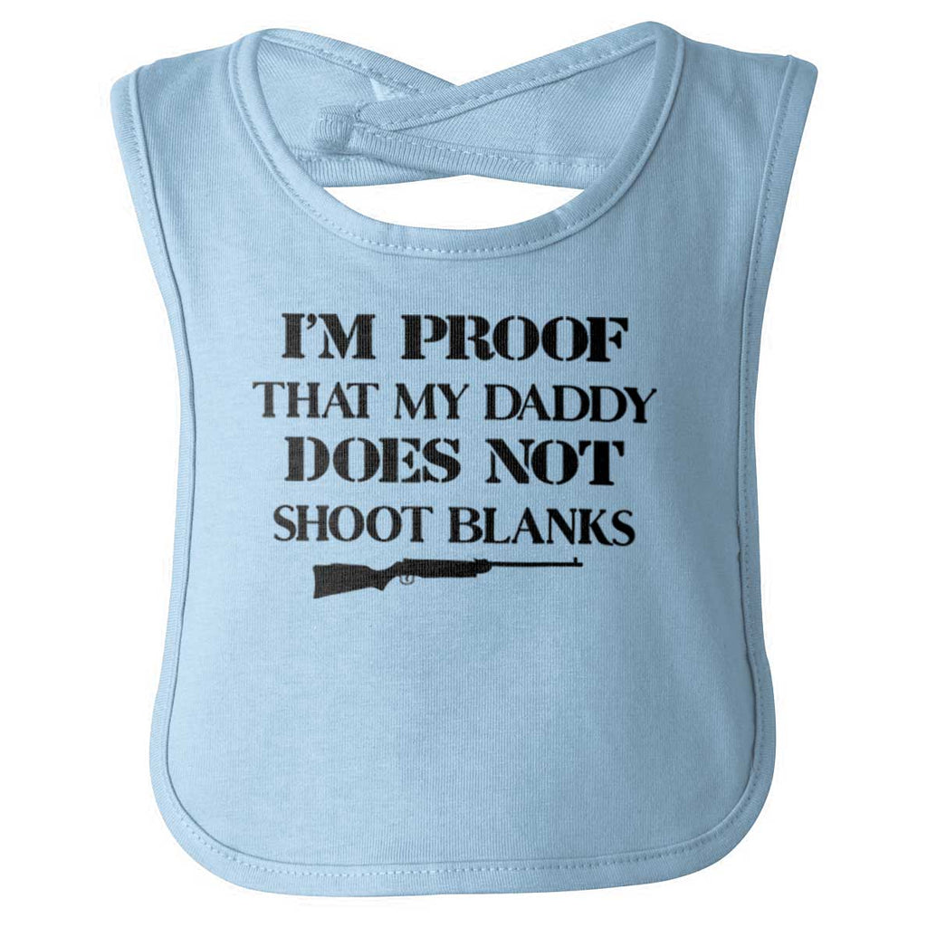 Shoot Blanks Infant Baby Bib-Direct To Garment Print-Brisco Baby