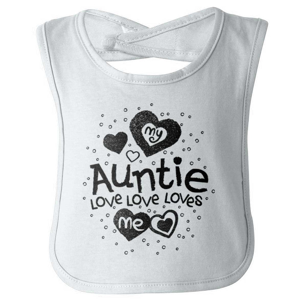 Auntie Loves Me Infant Baby Bib-Direct To Garment Print-Brisco Baby