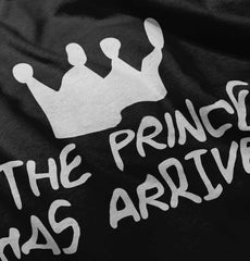 The Prince Has Arrived Romper Bodysuit-Direct To Garment Print-Brisco Baby