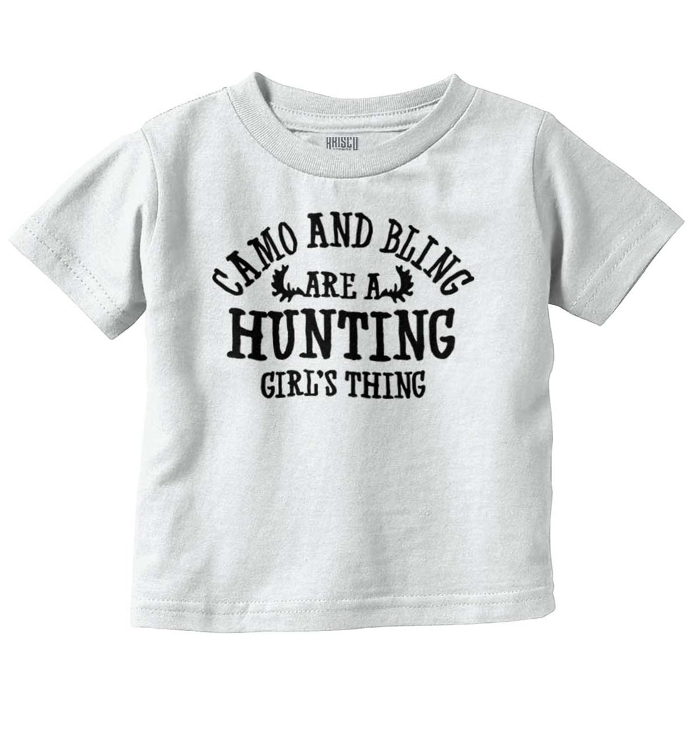 Camo Bling Hunting Thing Infant Toddler T Shirt-Direct To Garment Print-Brisco Baby