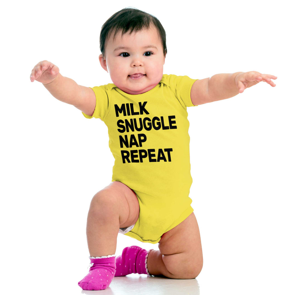 Milk Snuggle Nap Romper Bodysuit-Direct To Garment Print-Brisco Baby