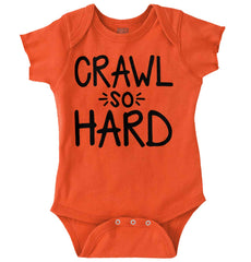 Crawl So Hard Romper Bodysuit-Direct To Garment Print-Brisco Baby
