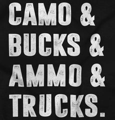 Camo Bucks Ammo Trucks Infant Toddler T Shirt-Direct To Garment Print-Brisco Baby