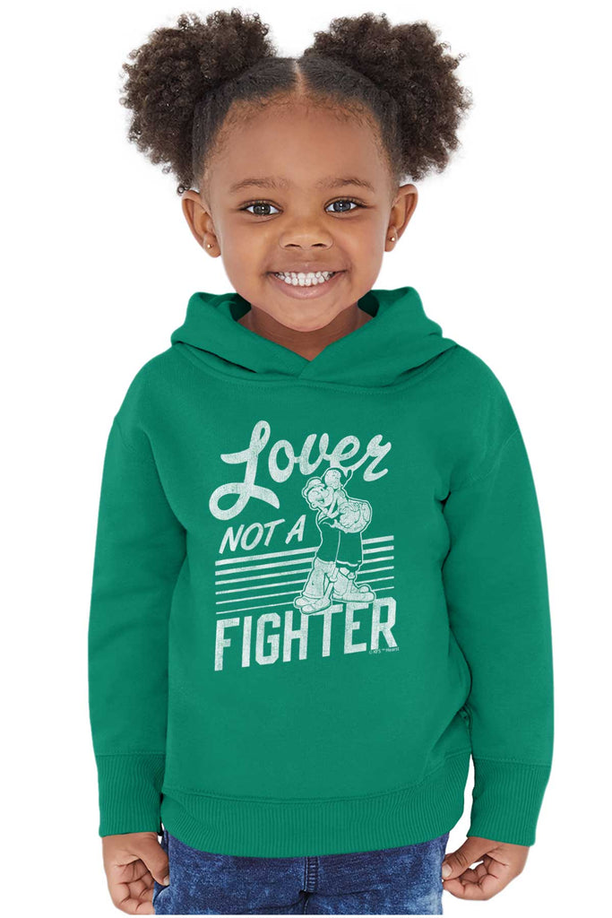 Lover Not A Fighter Toddler Pullover Hoodie-Direct To Garment Print-Brisco Baby