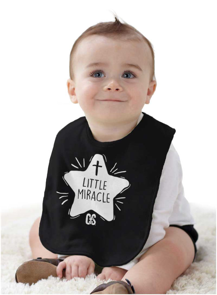 Little Miracle Infant Baby Bib-Direct To Garment Print-Brisco Baby