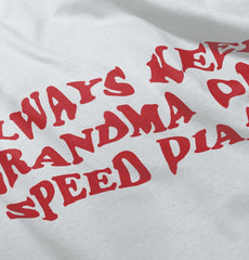 Always Keep Grandma Speed Dial Infant Baby Bib-Direct To Garment Print-Brisco Baby