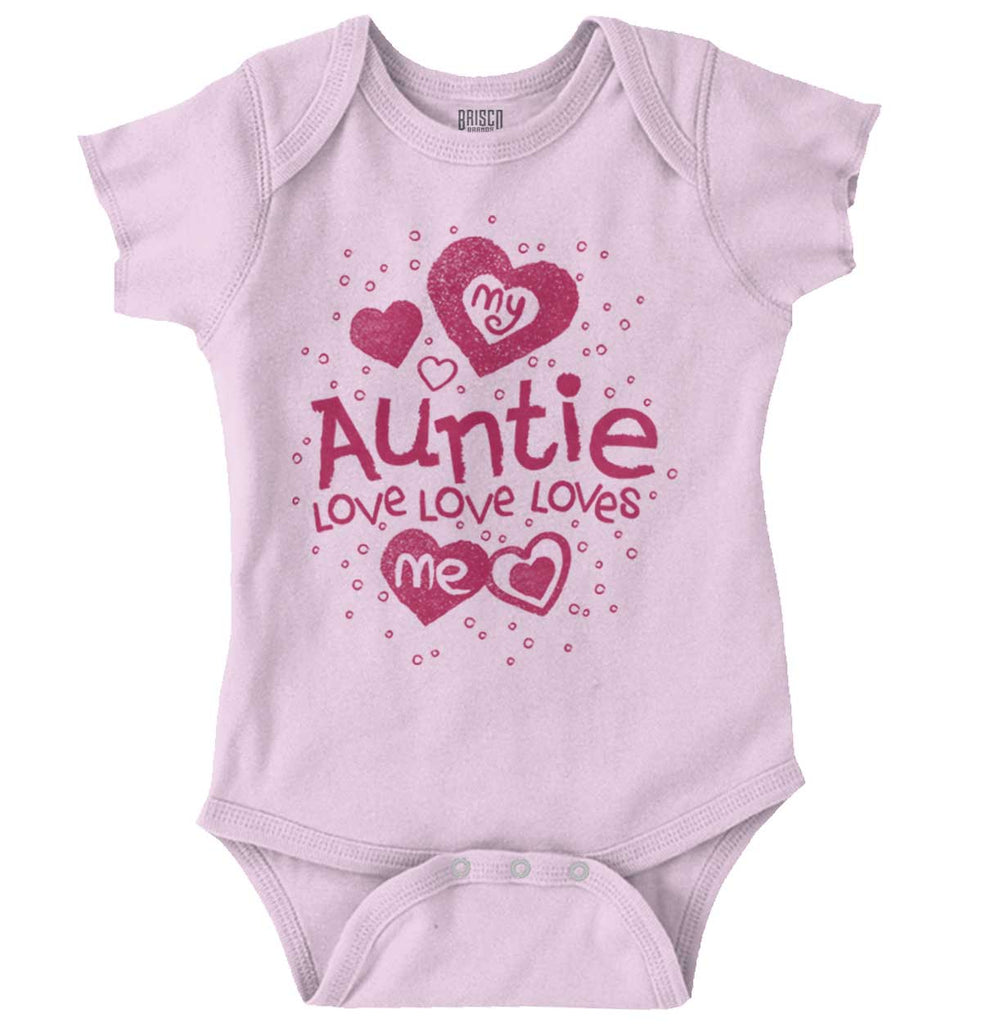 Auntie Loves Me Romper Bodysuit-Direct To Garment Print-Brisco Baby
