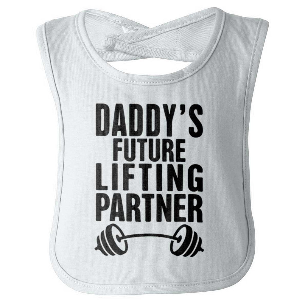 Lifting Partner Infant Baby Bib-Direct To Garment Print-Brisco Baby