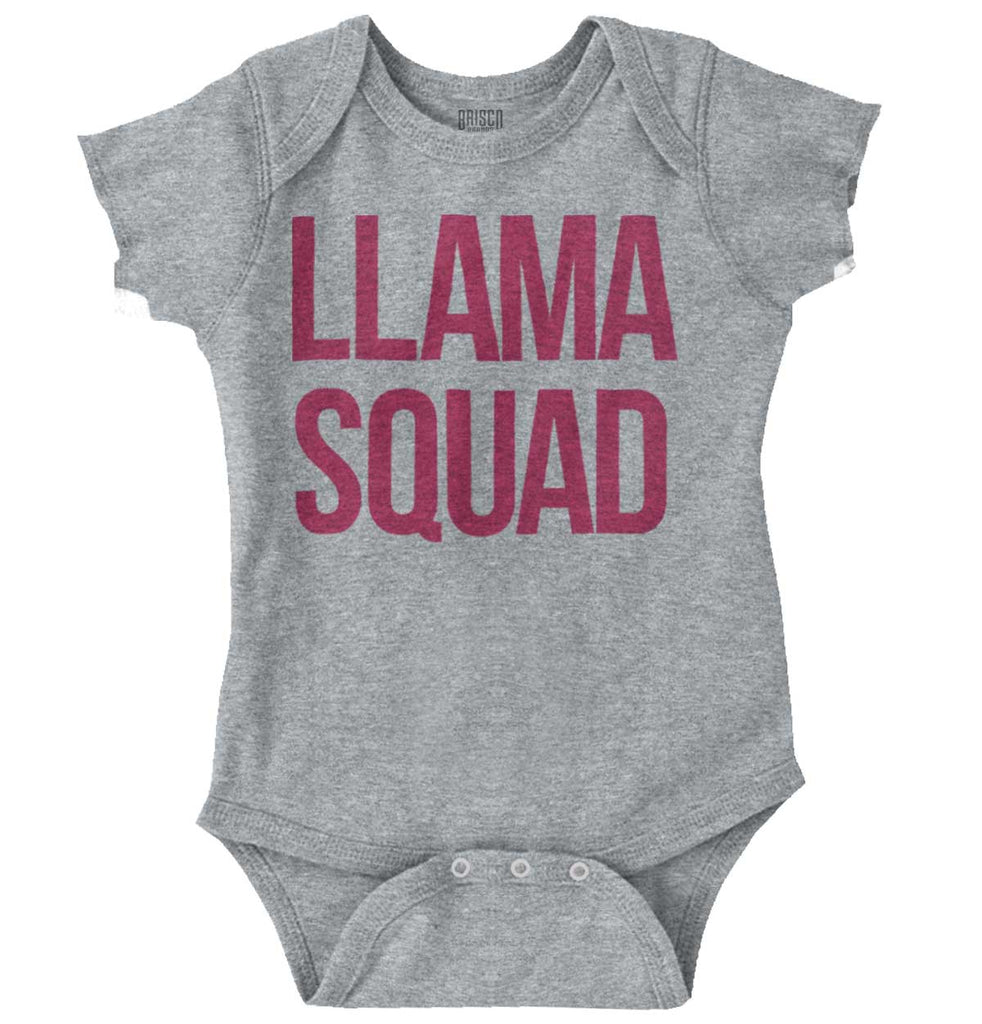 Llama Squad Romper Bodysuit-Direct To Garment Print-Brisco Baby
